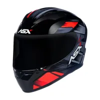 Capacete ASX City Start Preto Grafite Vermelho - Foto 8
