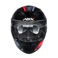 Capacete ASX City Start Preto Grafite Vermelho - Foto 9
