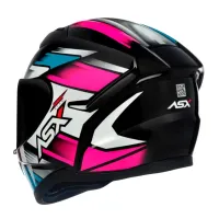 Capacete ASX City Start Preto Tifany Rosa - Foto 2