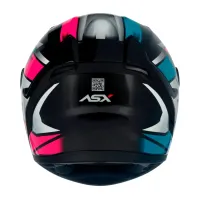Capacete ASX City Start Preto Tifany Rosa - Foto 3