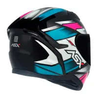 Capacete ASX City Start Preto Tifany Rosa - Foto 4