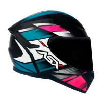 Capacete ASX City Start Preto Tifany Rosa - Foto 5