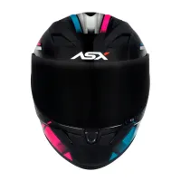 Capacete ASX City Start Preto Tifany Rosa - Foto 7