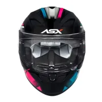 Capacete ASX City Start Preto Tifany Rosa - Foto 9