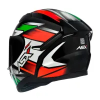 Capacete ASX City Start Preto Verde Vermelho - Foto 2