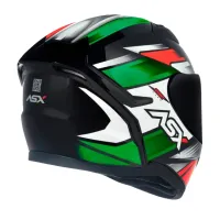 Capacete ASX City Start Preto Verde Vermelho - Foto 4