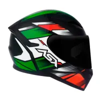 Capacete ASX City Start Preto Verde Vermelho - Foto 5