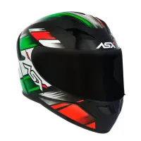 Capacete ASX City Start Preto Verde Vermelho - Foto 6