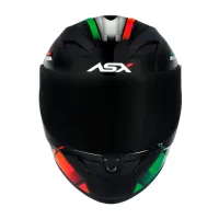Capacete ASX City Start Preto Verde Vermelho - Foto 7