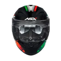Capacete ASX City Start Preto Verde Vermelho - Foto 8