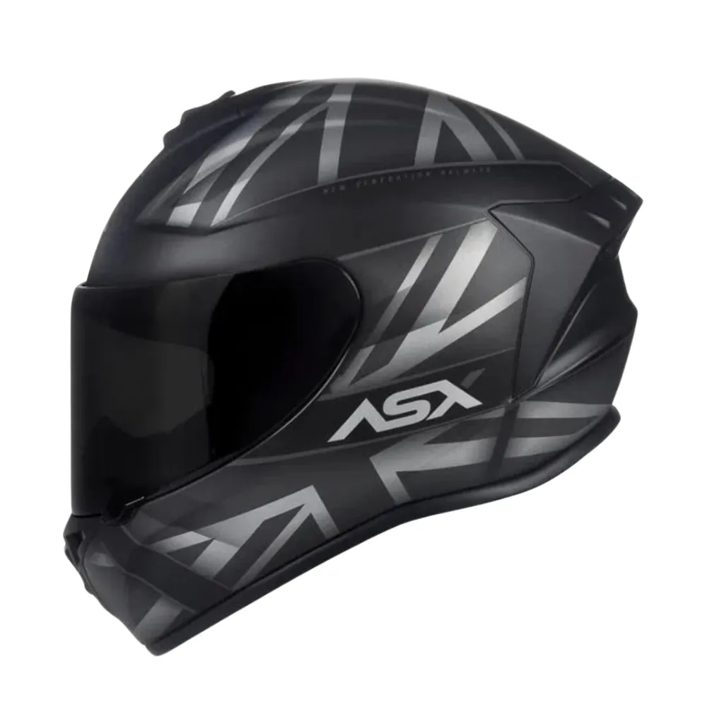 Capacete ASX Draken Uk  Preto Fosco Imagem