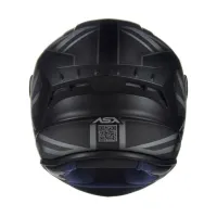 Capacete ASX Draken Uk  Preto Fosco - Foto 3
