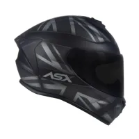 Capacete ASX Draken Uk  Preto Fosco - Foto 5