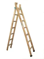 Escada Dupla Extensível - Madeira 2,50 X 4,40 Metros - Foto 3
