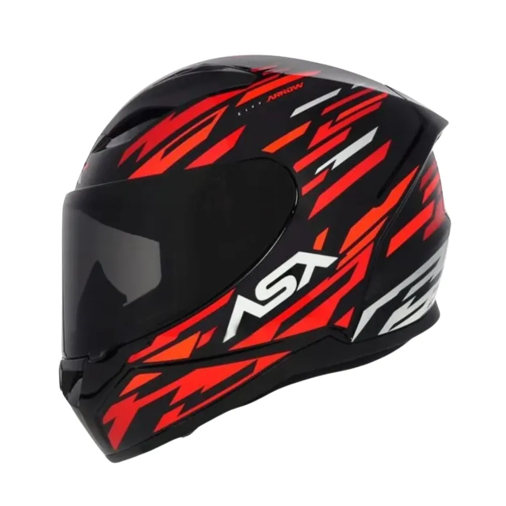 Capacete ASX City Arrow Preto Vermelho Branco Imagem