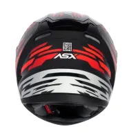 Capacete ASX City Arrow Preto Vermelho Branco - Foto 3