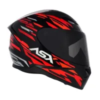 Capacete ASX City Arrow Preto Vermelho Branco - Foto 5