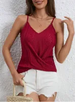 SHEIN VCAY Bordado De Ilhós Top Cami - Foto 5