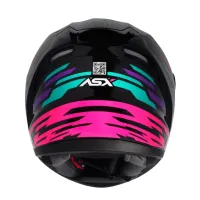 Capacete ASX City Arrow Preto Tiffany Roxo - Foto 3