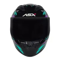 Capacete ASX City Arrow Preto Tiffany Roxo - Foto 7