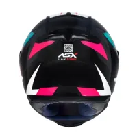 Capacete ASX Eagle Street Preto Tiffany Rosa - Foto 3