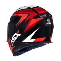 Capacete ASX Eagle Street Preto Vermelho Branco - Foto 2