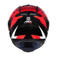 Capacete ASX Eagle Street Preto Vermelho Branco - Foto 3