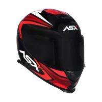 Capacete ASX Eagle Street Preto Vermelho Branco - Foto 6