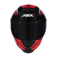 Capacete ASX Eagle Street Preto Vermelho Branco - Foto 7
