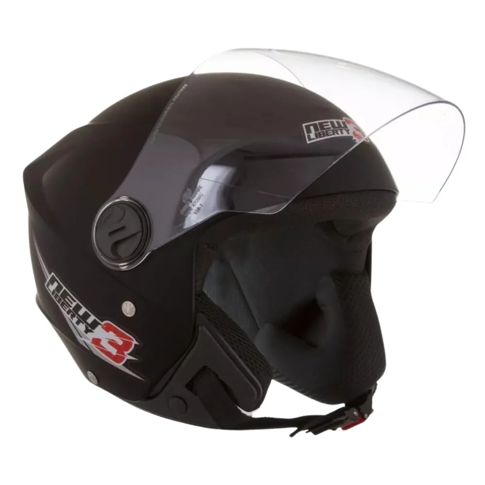 Capacete New Liberty Three Preto Fosco Imagem