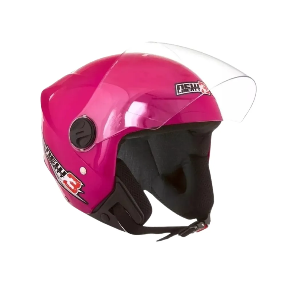 Capacete New Liberty Three Rosa Imagem