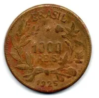 1925 - 1000 Réis - FALSA DE ÉPOCA - Moeda Brasil