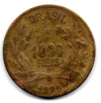 1925 - 1000 Réis - FALSA DE ÉPOCA - Moeda Brasil Imagem