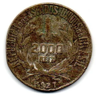 1927 - 2000 Réis - FALSA DE ÉPOCA - Moeda Brasil