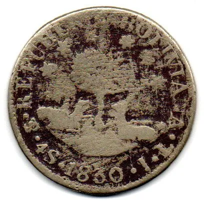 Bolívia - 1830 - 4 Soles - FALSA DE ÉPOCA