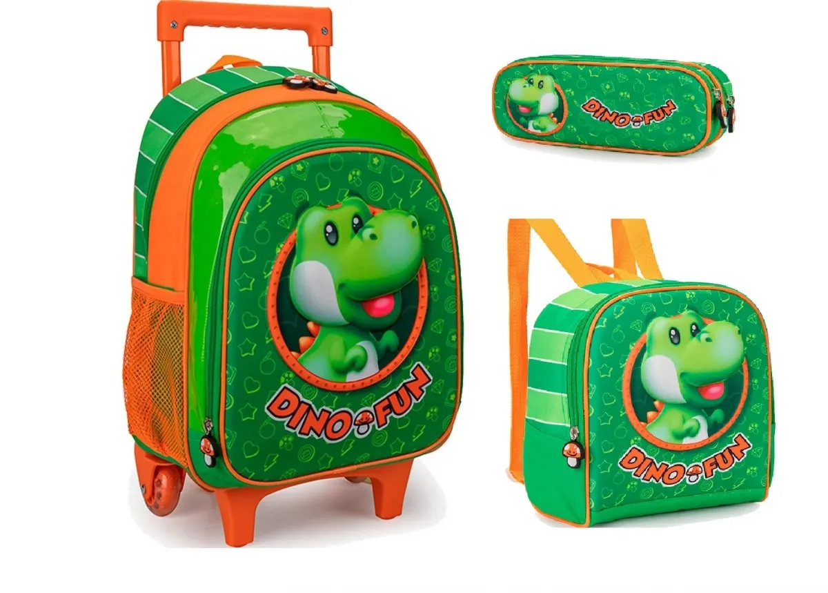 Kit Completo Mochilete, lancheira e estojo Dino Fun Imagem