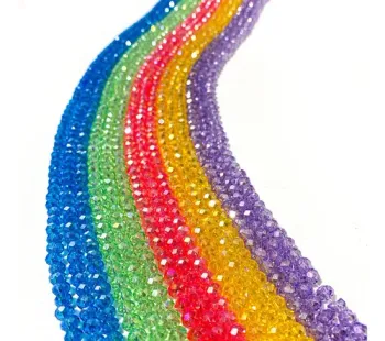 5 fios cristal de vidro 6mm flat 80 a 90 contas por fio