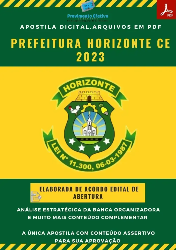 Apostila Pref. Horizonte CE Analista de Sistemas Ano 2023