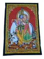 Tapeçaria Pano Decorativo Krishna & Raddha 2 Modelos -  110cm x 70cm - Foto 3