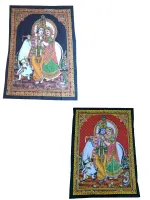 Tapeçaria Pano Decorativo Krishna & Raddha 2 Modelos -  110cm x 70cm