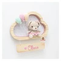 Ursinha - 3 balões - Nuvem P - Porta Maternidade - Foto 6