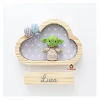 Baby Yoda - Nuvem P - Porta Maternidade - Foto 10