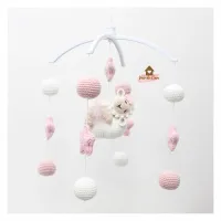 Móbile Ovelha dormindo  - Estrelas + Bolinhas - Foto 3