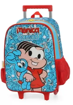 Kit Mochilete, Lancheira e estojo Turma da Monica Azul original - Foto 2