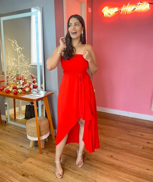 VESTIDO MULLET TOMARA QUE CAIA - VERMELHO