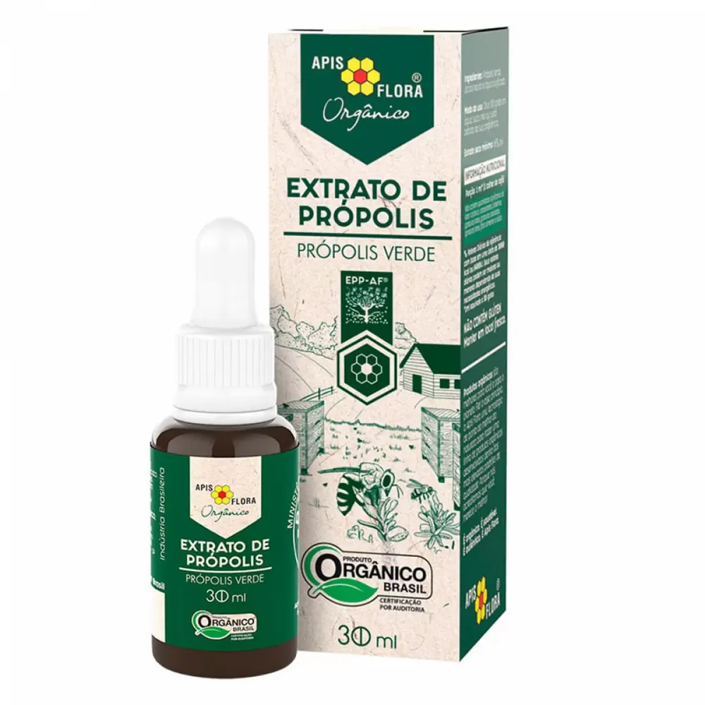 Extrato de Própolis Verde Orgânico Apis Flora Solução Gotas 30ml Apis Flora