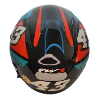 Capacete FW3  X Open Up 43 Azul / Vermelho - Foto 4