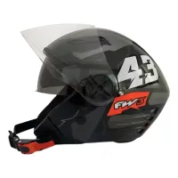 Capacete FW3  X Open Up 43 Grafite - Foto 2