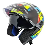 Capacete FW3  X Open Up Fox Amarelo / Azul - Foto 3