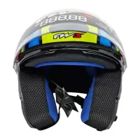 Capacete FW3  X Open Up Fox Amarelo / Azul - Foto 4